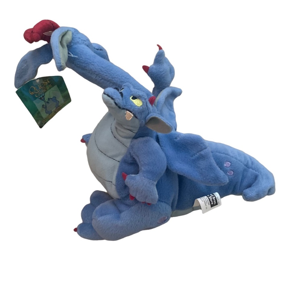 Quest for Camelot Two Headed Dragon Devon & Cornwall Plush Warner Bros 1998 NWT - Picture 2 of 7